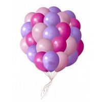 Шары латекс Фуксия, сиреневый, розовый