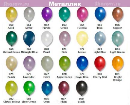 Шары латекс "Стандарт-Металлик"