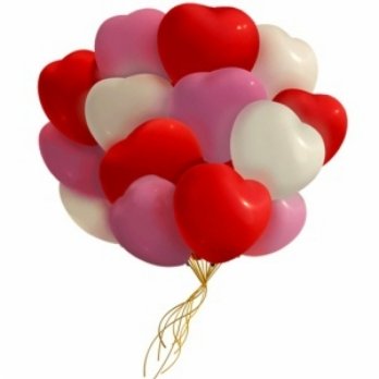 Шарики с гелием сердца Ассорти