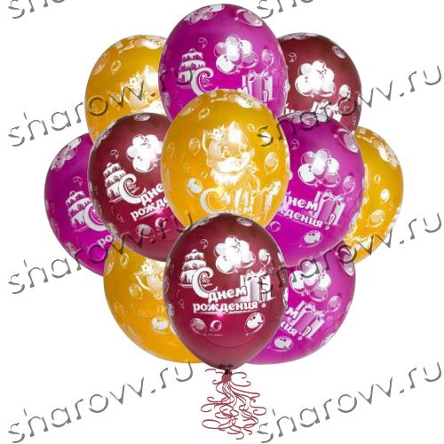 Шары латекс Котёнок с подарком