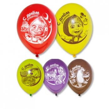 Шары латекс Маша и медведь