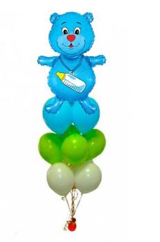 Фонтан из шаров Мишка мальчику