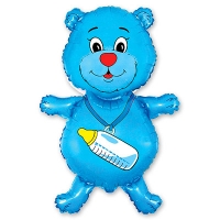 Шар фольга Медвежонок мальчик