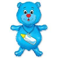 Шар фольга Медвежонок мальчик