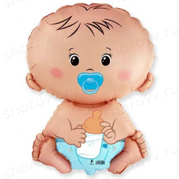 Шар фигурный фольга "Пупс мальчик"