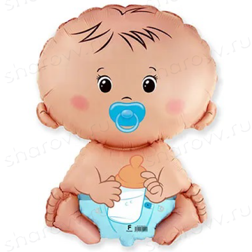 Шар фигурный фольга "Пупс мальчик"