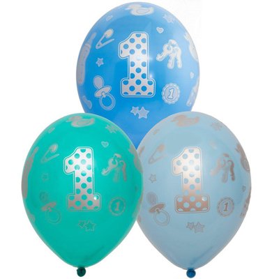 Шары латекс 1 ДР мальчик