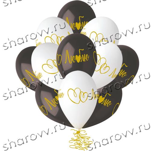 Воздушные шары с гелием Люблю, сердце