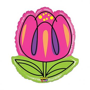 Шар фигура "Тюльпан розовый"