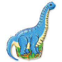 Шар на палочке "Динозавр голубой"