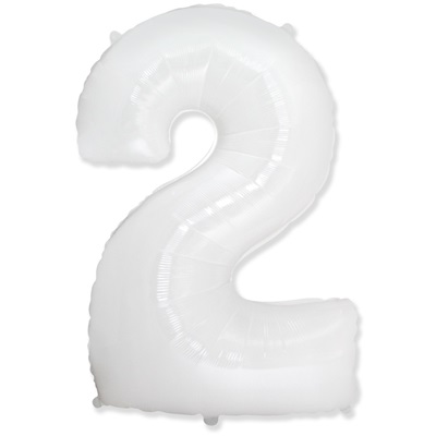 Шар цифра "2 Белая"