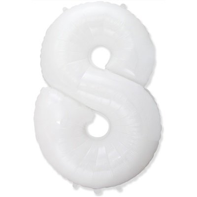 Шар цифра "8 Белая"