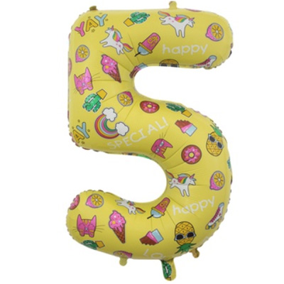 Шар цифра "5" Пати