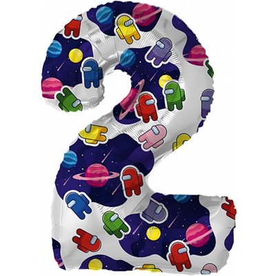 Шар цифра "2" космонавтики
