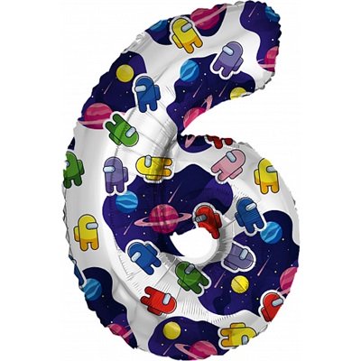 Шар цифра "6" Космонавтики