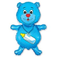 Шар на палочке "Медвежонок мальчик"