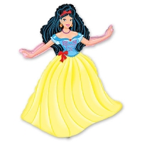 Шар на палочке "Белоснежка"