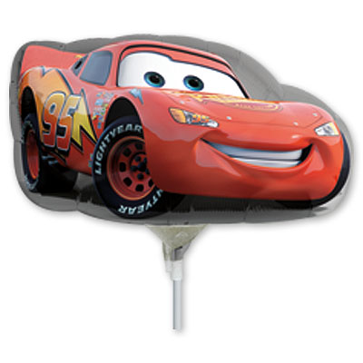 Шар на палочке "Тачки"