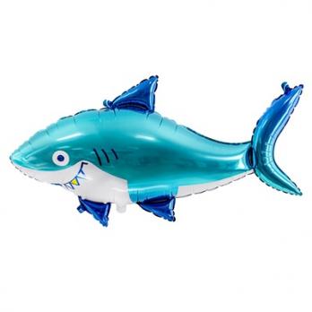 Шарик фольгированный "Акула голубая"