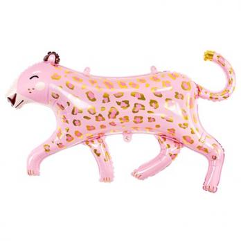 Шар фигура "Леопард розовый"