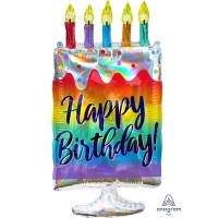 Шар фигура "Торт радуга переливы"