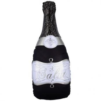 Шар фигура "Бутылка шампанского черная"