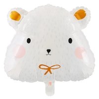 Шар фигура "Белый Медведь голова"