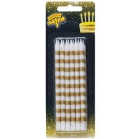 Свечи д/торта Полосы золото 12шт