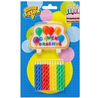 Свечи д/торта 12шт + Табличка Шары С ДР