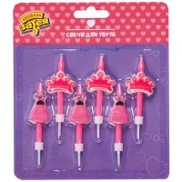 Свечи д/торта с подст Принцесса 6шт