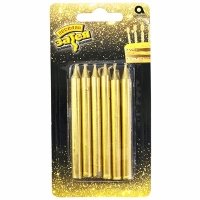 Свечи д/торта золото 12шт