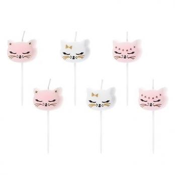 Свечи д/торта на пиках Кошка 6шт