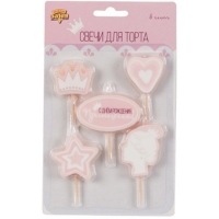 Свечи д/торта на пик С ДР Принцесса 5шт