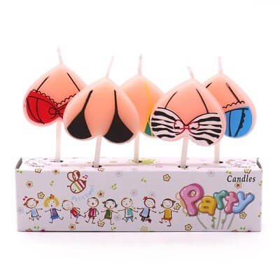 Свечи для торта женская грудь 5шт