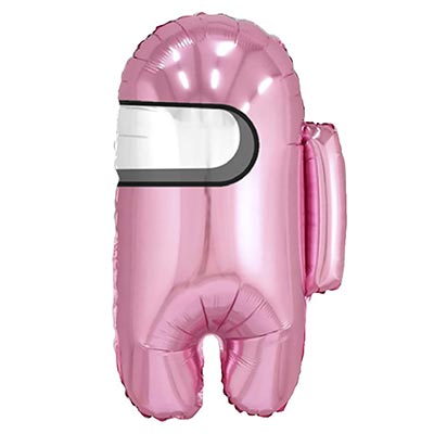 Шар фигура "Космонавтик розовый"