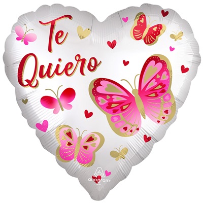 Шар сердце "TE QUIERO Бабочки"