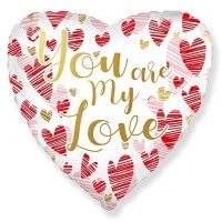 Шар "YOU ARE MY LOVE Сердца"