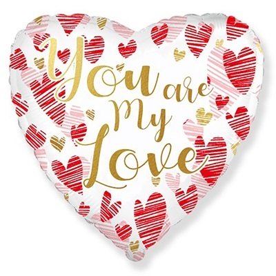 Шар "YOU ARE MY LOVE Сердца"
