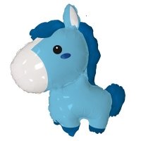 Шар фигура "Лошадка голубая"
