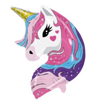 Шар фигура "Единорог голова"