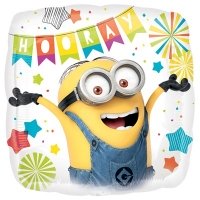 Шар квадрат "Миньоны на вечеринке"