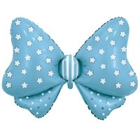 Шар фигура "Бант голубой"