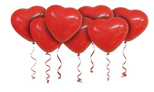 Шары сердца латекс Большие