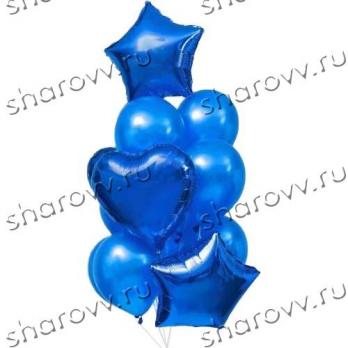 Фонтан из шаров "Синие краски"