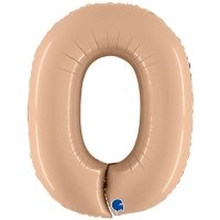 Шар цифра "0 бежевая"