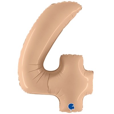 Шар цифра "4 бежевая"