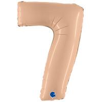 Шар цифра "7 бежевая"