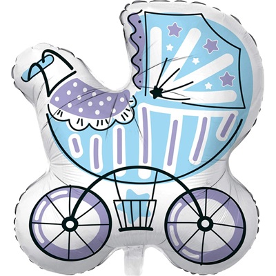 Шар фигура "Коляска для мальчика"