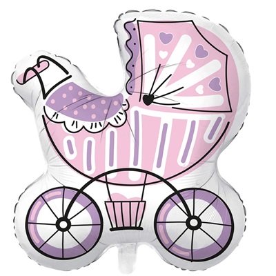 Шар фигура "Коляска для девочки"