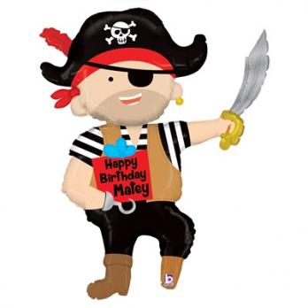 Шар фигура "Happy Birthday Пират"